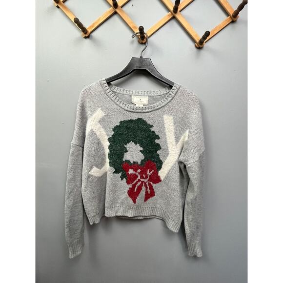 Ruby Moon Sweater‎ Womens XS wool blend JOY pullover cropped Wreath - Picture 1 of 4